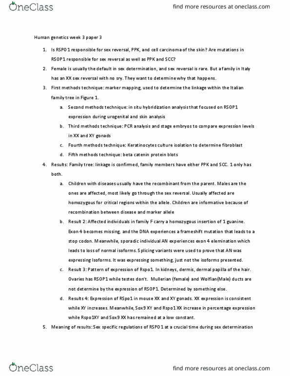 MCD BIO CM156 Chapter Notes - Chapter Paper 3: Dermis, Beta-Catenin, Sox9 thumbnail