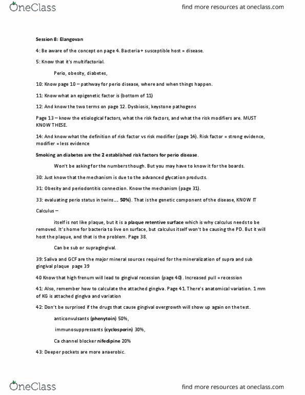 PERI 8120 Lecture Notes - Lecture 33: Gingival Enlargement, Gingival Recession, Gums thumbnail