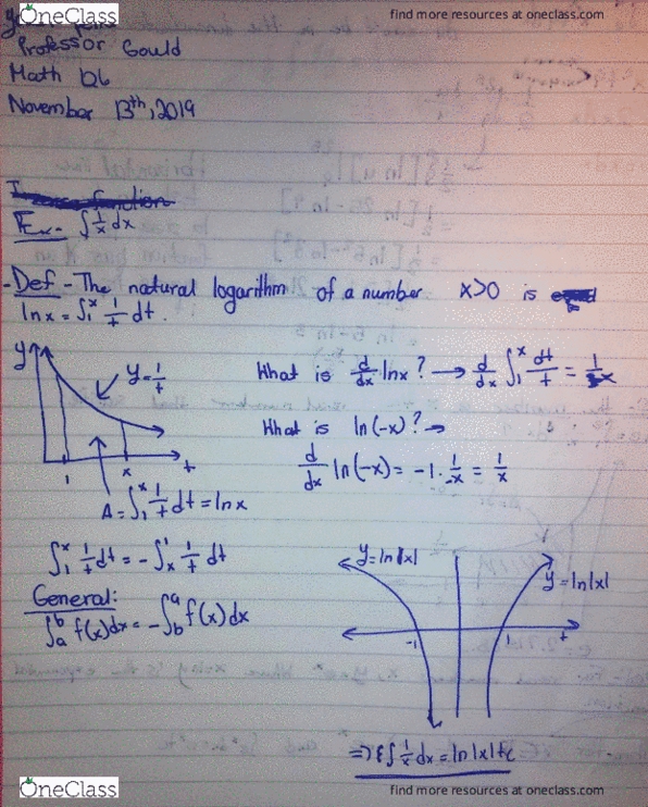 MATH 126 Lecture 8: Natural Log Rules thumbnail