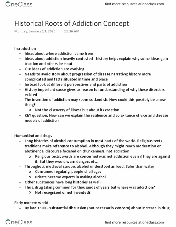 HLTHAGE 2L03 Lecture Notes - Lecture 2: Outlandish, Teetotalism, Cough Medicine thumbnail