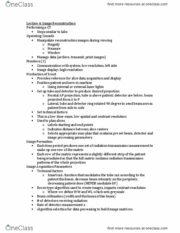 MEDRADSC 3K03 Lecture Notes - Lecture 4: Radiant Intensity, Convolution, Divergent Series thumbnail