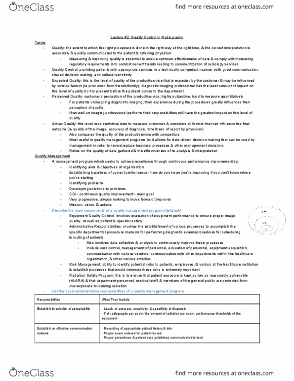 MEDRADSC 3H03 Lecture Notes - Lecture 2: Shared Decision-Making In Medicine, Quality Management, Alarp thumbnail