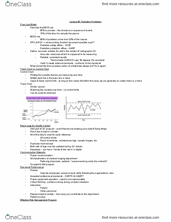 MEDRADSC 3H03 Lecture Notes - Lecture 3: Radiation Protection, Control Chart, Thermometer thumbnail