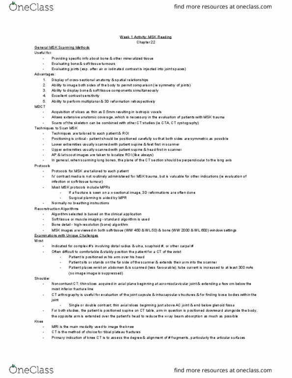 MEDRADSC 3DA3 Chapter Notes - Chapter 13: Acromioclavicular Joint, Soft Tissue, Modified Discrete Cosine Transform thumbnail