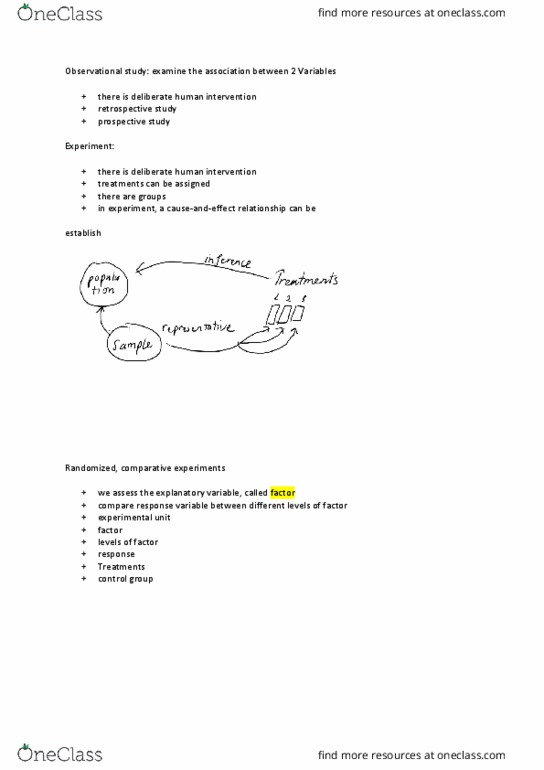 STAT 200 Lecture Notes - Lecture 12: Dependent And Independent Variables, Statistical Unit, Observational Study cover image