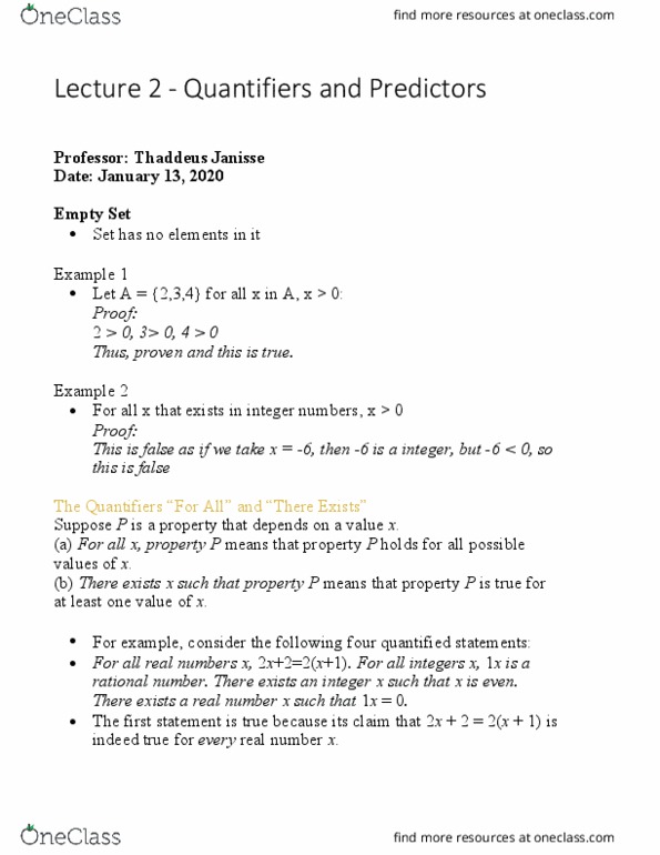 MAT137Y1 Lecture Notes - Lecture 4: Rational Number cover image