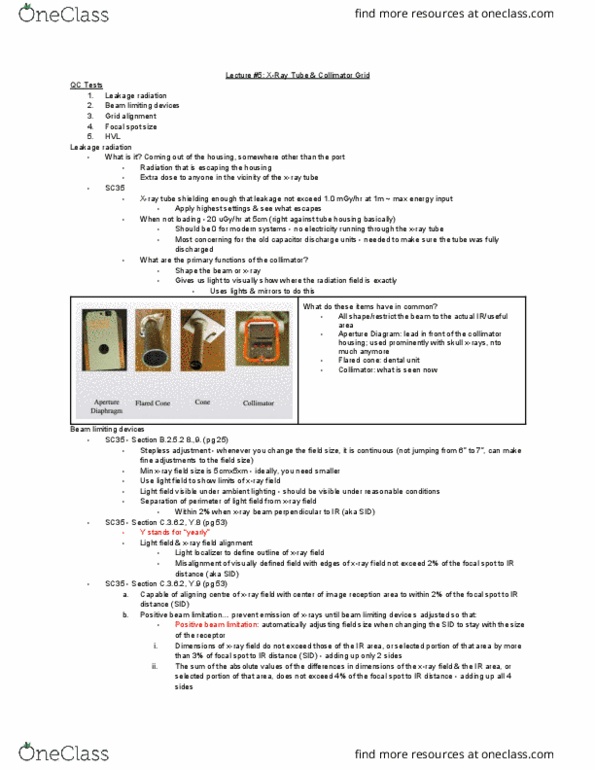 MEDRADSC 3H03 Lecture 5: Lecture #5_ X-Ray Tube & Collimator Grid thumbnail