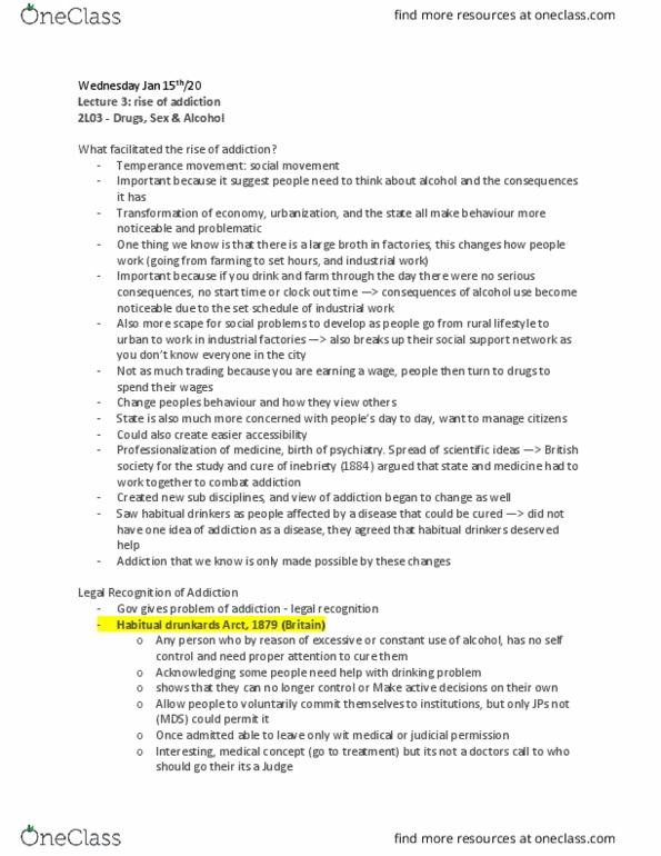 HLTHAGE 2L03 Lecture Notes - Lecture 3: Medicalization, Hypodermic Needle, Psychopathology thumbnail