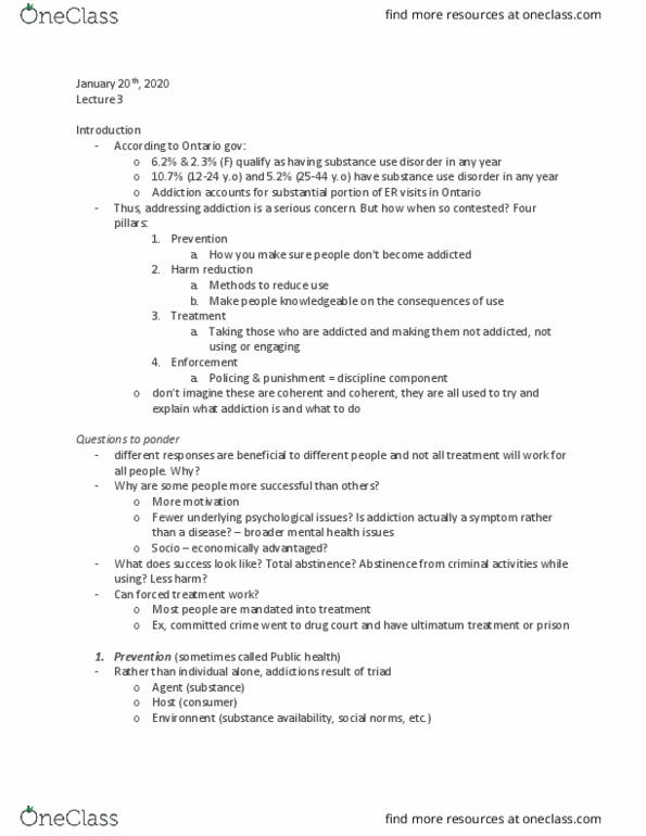 HLTHAGE 2L03 Lecture Notes - Lecture 3: Harm Reduction, Public Health, Needle Sharing thumbnail