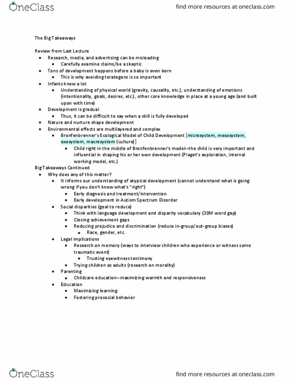 PSY-PC 1250 Lecture Notes - Lecture 16: Mental Model, Autism Spectrum, Prosocial Behavior thumbnail