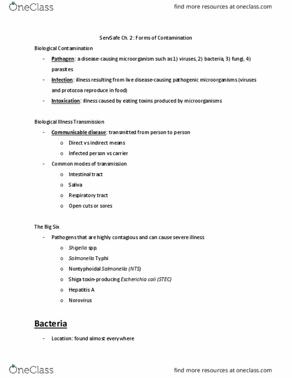 11:709:255 Chapter Notes - Chapter 2: Pathogenic Bacteria, Respiratory Tract, Norovirus thumbnail