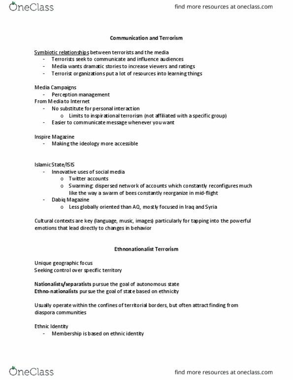 ADMJ 1245 Lecture Notes - Lecture 5: Perception Management, Liberation Tigers Of Tamil Eelam, Basques thumbnail