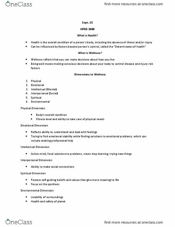 HPED 1000 Lecture Notes - Lecture 2: Stressor thumbnail