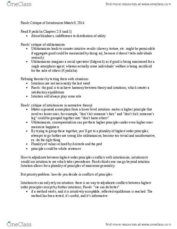 PHI 2183 Lecture Notes - Intuitionism, Indifference Curve, Consequentialism thumbnail