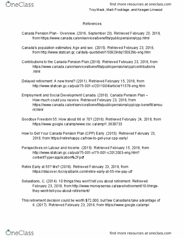 MKTG 3258 Lecture Notes - Lecture 15: Canada Pension Plan thumbnail