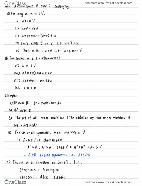 MATH 307 Lecture Notes - Lecture 15: Invertible Matrix thumbnail
