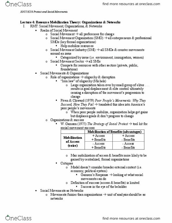 SOCI 3250 Lecture Notes - Lecture 4: Interpersonal Ties, Abeyance thumbnail