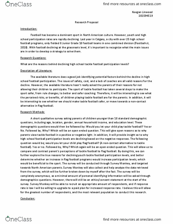 HPED 5400 Lecture Notes - Lecture 3: Surveymonkey, Scottish Junior Football Association, Association Football thumbnail