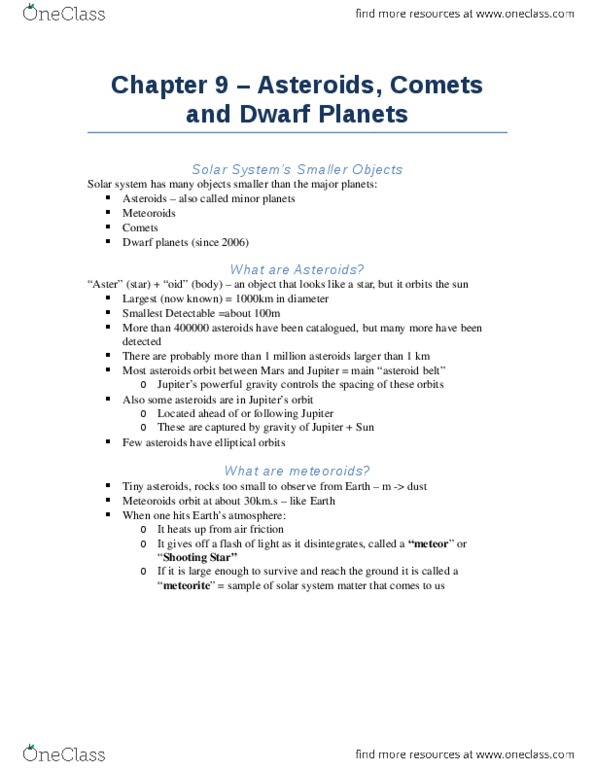AST101H5 Lecture : Chapter 9 – Asteroids.docx thumbnail