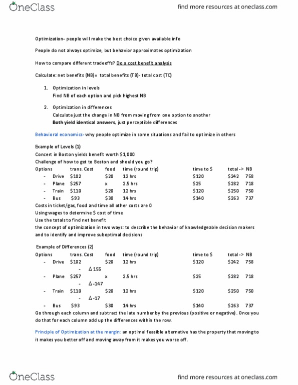 ECO 101 Lecture Notes - Lecture 3: Marginal Cost, Marginalism, Comparative Statics thumbnail