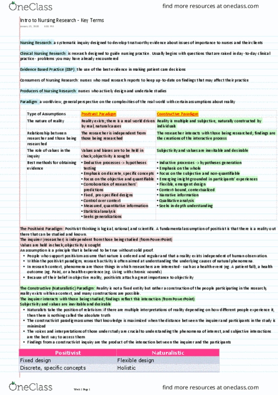 HTHSCI 4NR3 Lecture Notes - Lecture 1: Microsoft Powerpoint, Scientific Method, Uptodate thumbnail