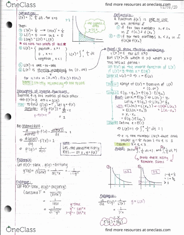 Calculus 1501A/B Lecture 20: Exponentials and Logarithms & Derivatives of Inverse Functions cover image