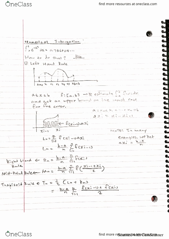 MATH 120 Lecture 15: Numerical Intergation thumbnail