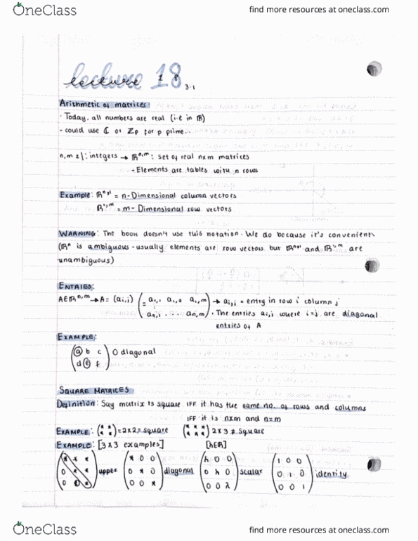 Mathematics 1600A/B Lecture Notes - Lecture 18: Elementary Arithmetic cover image