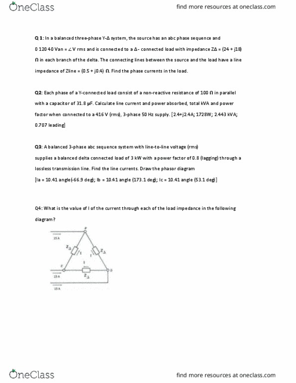 EET-226 Lecture Notes - Lecture 3: Volt-Ampere, Three-Phase Electric Power, Phasor thumbnail