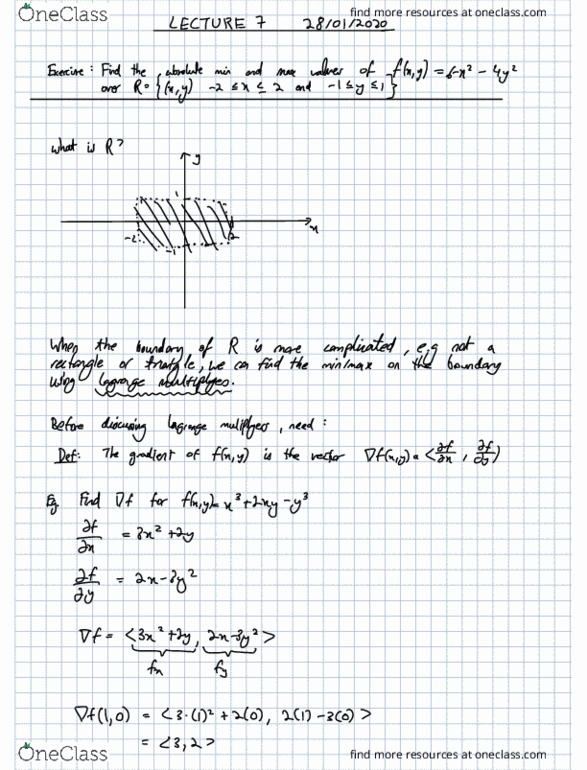 MATH 105 Lecture Notes - Lecture 7: Ellipse, Utility cover image