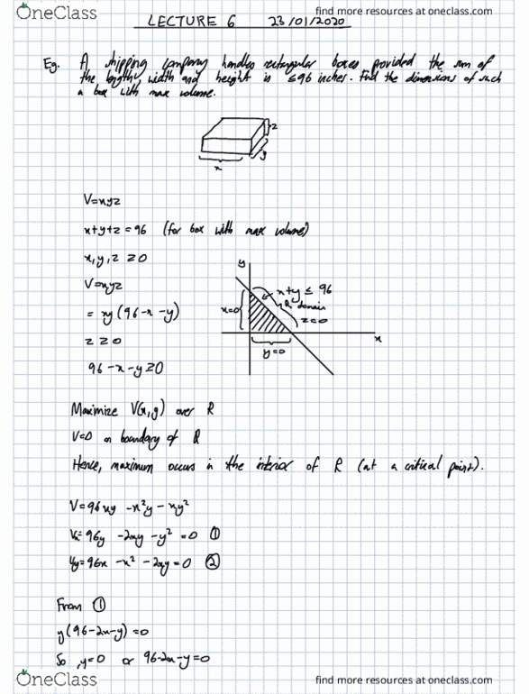 MATH 105 Lecture 6: notes cover image