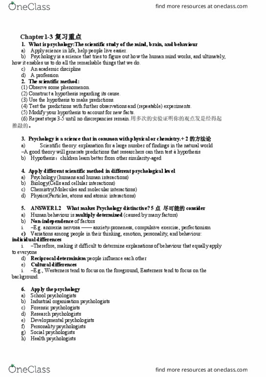 PSY 102 Lecture 1: chapter1-3 notes thumbnail