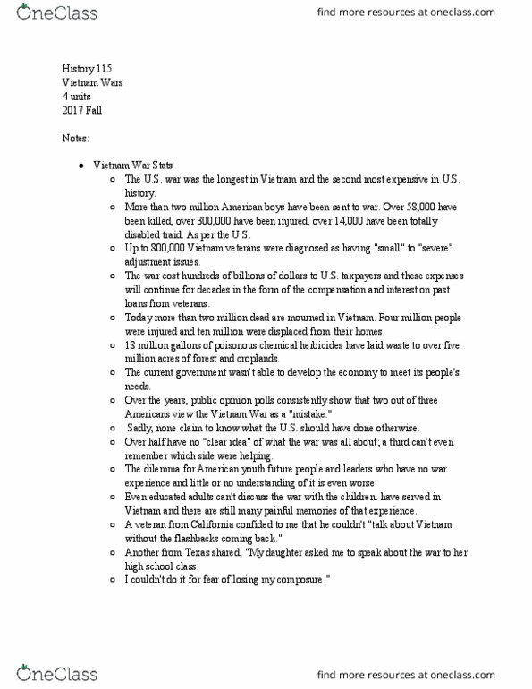 HIST 115 Lecture Notes - Lecture 5: Demography Of The United States, The Dilemma thumbnail