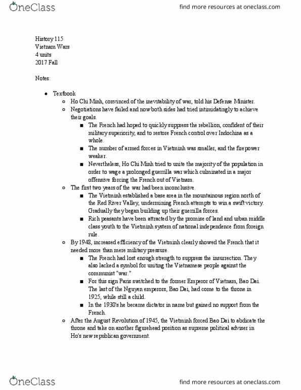HIST 115 Chapter Notes - Chapter 5: August Revolution, Mao Zedong, Communist Party Of China thumbnail