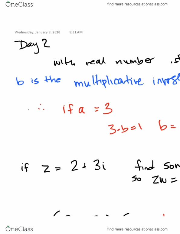 MATH114 Lecture 1: Complex #1 thumbnail