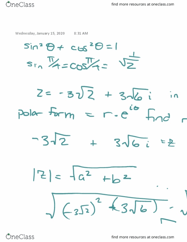 MATH114 Lecture 3: Complex #3 thumbnail