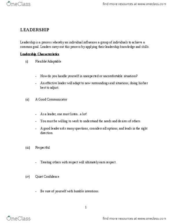 MANA 298 Lecture Notes - Transactional Leadership, Absenteeism, Goal Setting thumbnail