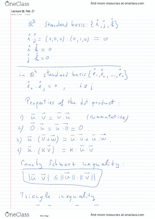 Applied Mathematics 1411A/B Lecture 18: Dot product thumbnail