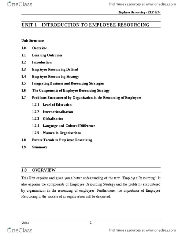 MANA 298 Lecture Notes - Human Resource Management, Unit, Flat Organization thumbnail