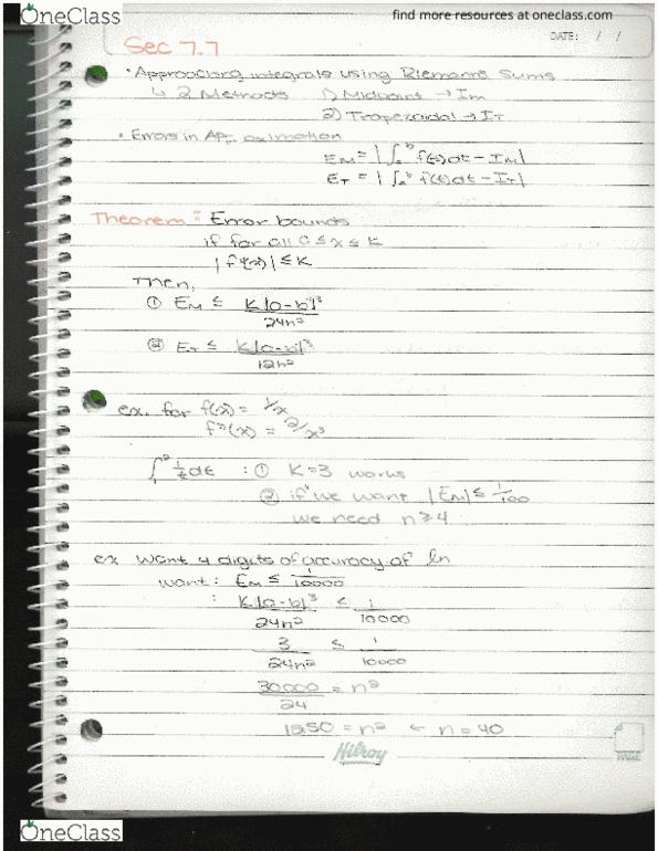 Calculus 1501A/B Lecture 23: Sec 7.8 - Improper Integrals cover image