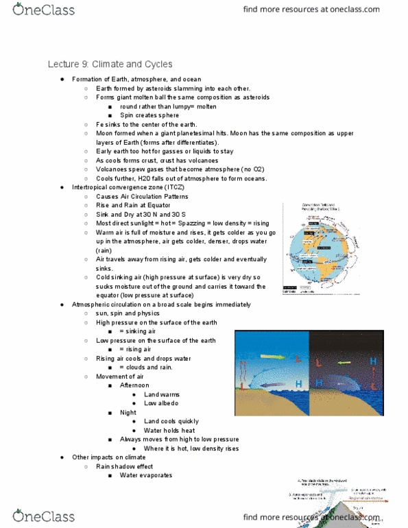 GEOL 105 Lecture Notes - Lecture 9: Intertropical Convergence Zone, Rain Shadow, Cool Air thumbnail