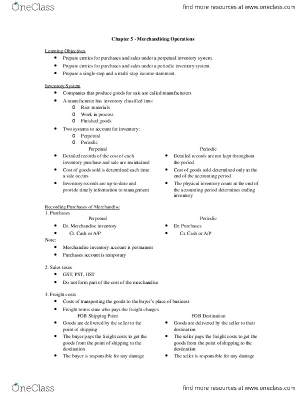 ADM 1340 Lecture : Chapter 5 Lecture Notes thumbnail