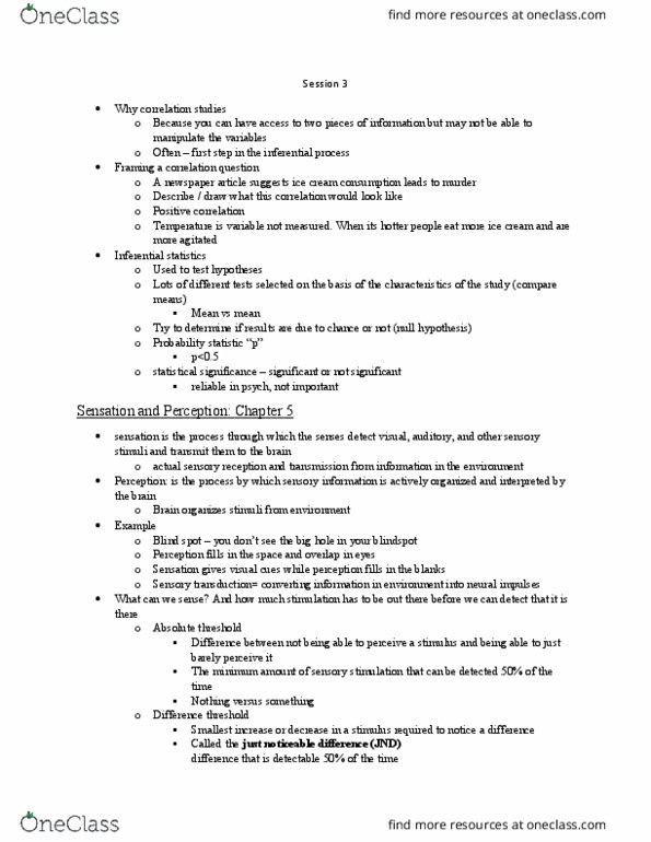 PS102 Chapter Notes - Chapter 1-2: Statistical Inference, Absolute Threshold, Null Hypothesis thumbnail