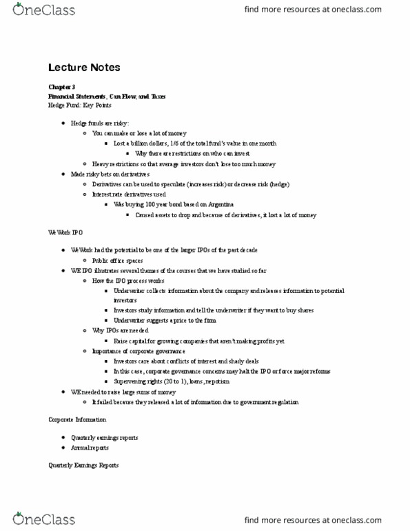 B A 323 Lecture Notes - Lecture 3: Underwriting, Wework, Nepotism thumbnail