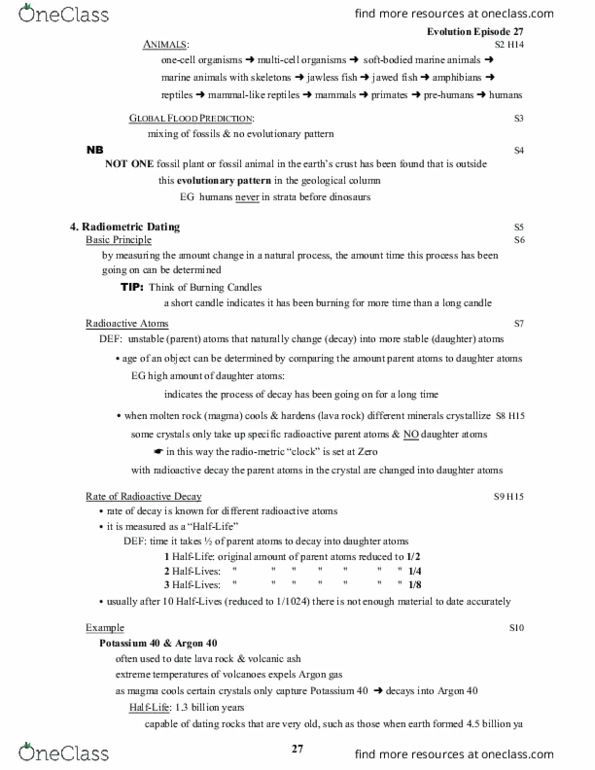 CHRTC350 Lecture Notes - Lecture 9: Agnatha, Geologic Time Scale, Gnathostomata thumbnail