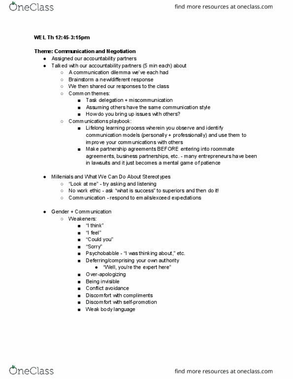 MGT 3303 Lecture Notes - Lecture 5: Millennials, Conflict Avoidance, Lifelong Learning thumbnail