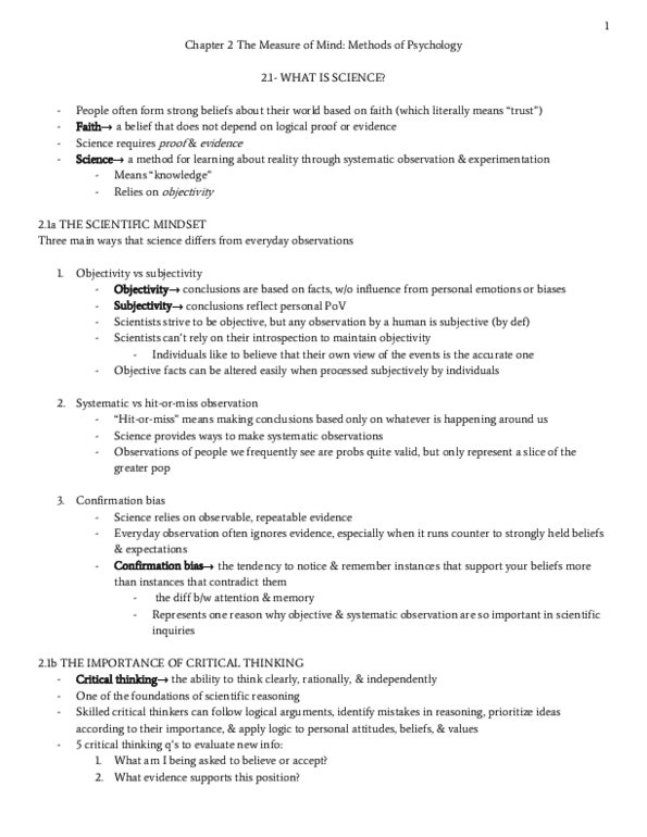 PSY100H1 Chapter 2: Chapter 2 The Measure of Mind_ Methods of Psychology thumbnail