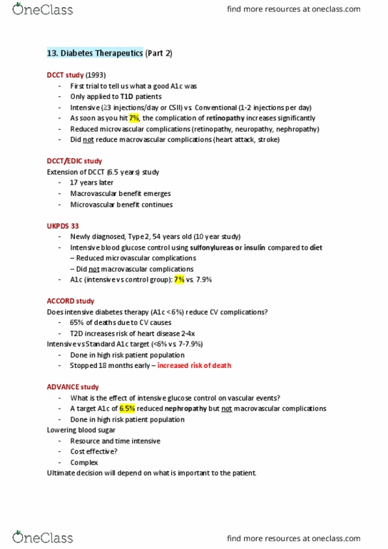 PHRM 211 Lecture Notes - Lecture 13: Blood Sugar, 18 Months, Blood Glucose Monitoring thumbnail