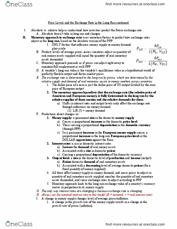 ECON 2182 Lecture Notes - Lecture 9: Nominal Interest Rate, Real Interest Rate, European Emission Standards thumbnail