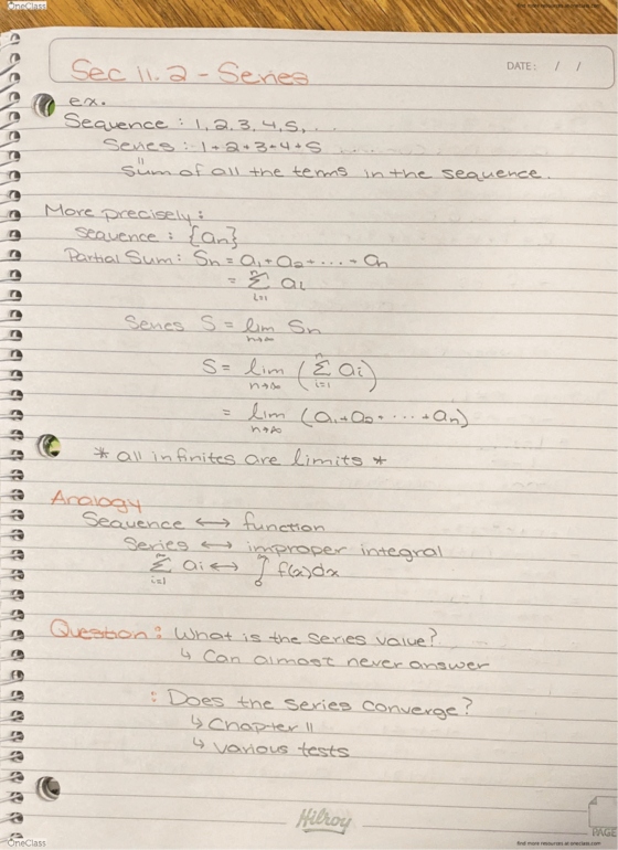 Calculus 1501A/B Lecture 32: Series cover image